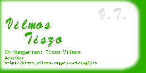 vilmos tiszo business card